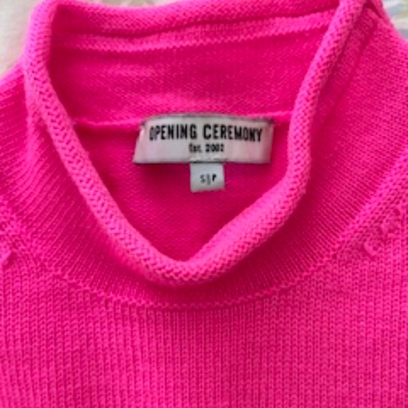 Opening ceremony merino wool knit sweater in bright pink, size small - Picture 5 of 11